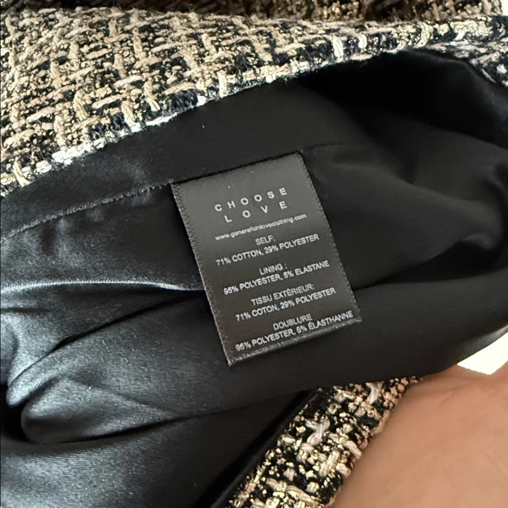 Generation Love Evelyn Tweed Dress in Gold Multi - Picture 9 of 10